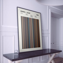 Romeo + Juliet Movie Barcode Print, Romeo and Juliet Print, Romeo and Juliet Poster, Romeo and Juliet Movie Wall Art 1627691116