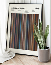 Romeo + Juliet Movie Barcode Print, Romeo and Juliet Print, Romeo and Juliet Poster, Romeo and Juliet Movie Wall Art 1627691116