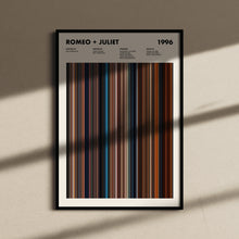 Romeo + Juliet Movie Barcode Print, Romeo and Juliet Print, Romeo and Juliet Poster, Romeo and Juliet Movie Wall Art 1627691116