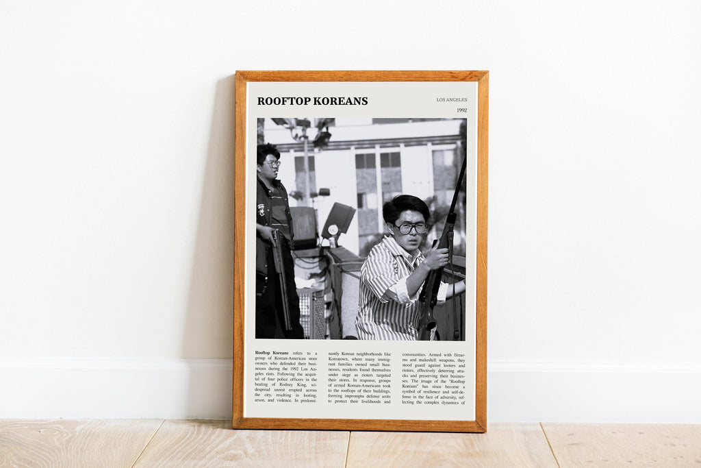Rooftop Koreans Print Wall Art Roof 1992 Los Angeles riots Poster Kore ...
