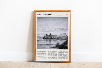 Royal Chitwan National Park Wall Art  Poster Royal Chitwan National Park Black White Poster Art Gift 1685625356