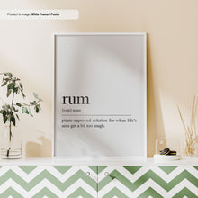 Rum Poster  Rum Definition  Alcohol Wall Art  Bar Cart Wall Art  Funny Rum Lovers Gifts  Rum Print 1691895263