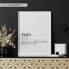 Rum Poster  Rum Definition  Alcohol Wall Art  Bar Cart Wall Art  Funny Rum Lovers Gifts  Rum Print 1691895263