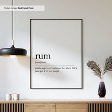Rum Poster  Rum Definition  Alcohol Wall Art  Bar Cart Wall Art  Funny Rum Lovers Gifts  Rum Print 1691895263
