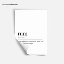 Rum Poster  Rum Definition  Alcohol Wall Art  Bar Cart Wall Art  Funny Rum Lovers Gifts  Rum Print 1691895263