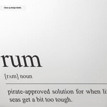 Rum Poster  Rum Definition  Alcohol Wall Art  Bar Cart Wall Art  Funny Rum Lovers Gifts  Rum Print 1691895263