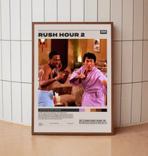 Rush Hour 2 Poster, Brett Ratner, Minimalist Movie Poster, Vintage Retro