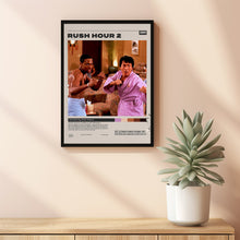 Rush Hour 2 Poster, Jackie Chan, Brett Ratner, Minimalist Movie Poster, Vintage Retro Art