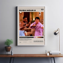 Rush Hour 2 Poster, Jackie Chan, Brett Ratner, Minimalist Movie Poster, Vintage Retro Art