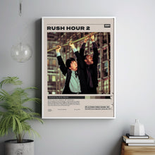 Rush Hour 2 Poster, Jackie Chan, Brett Ratner, Minimalist Movie Poster, Vintage Retro Art 1