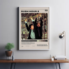 Rush Hour 2 Poster, Jackie Chan, Brett Ratner, Minimalist Movie Poster, Vintage Retro Art 1