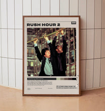 Rush Hour 2 Poster, Jackie Chan, Brett Ratner, Minimalist Movie Poster, Vintage Retro Art 1