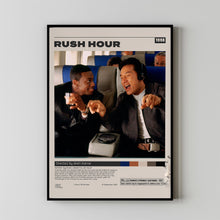 Rush Hour Poster, Brett Ratner,Jackie Chan, Minimalist Movie Poster, Vintage Retro Art1