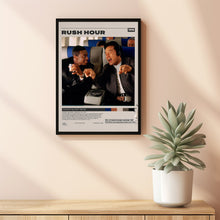 Rush Hour Poster, Brett Ratner,Jackie Chan, Minimalist Movie Poster, Vintage Retro Art1