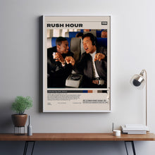 Rush Hour Poster, Brett Ratner,Jackie Chan, Minimalist Movie Poster, Vintage Retro Art1