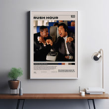 Rush Hour Poster, Brett Ratner, Minimalist Movie Poster, Vintage Retro