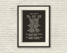 SEINFELD Inspired Poster, Art Print - 18 x 24 Seinfeld, Soup Nazi, Mid-Century Modern, Letter board, Kitchen, New York, Poster 1052352443