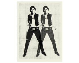 SPACE COWBOY - Star Wars Inspired, Han Solo, 18 x 24 Handprinted Silkscreen Art Print, Modern Poster, Boutique, Retro Home 103903857