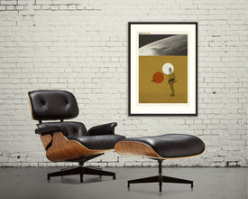 STAR WARS Inspired Art Print Poster - A New Hope, 20 x 28 Lithograph, Mid-Century Modern, Luke Skywalker, Suns, Space, Galaxy, Vintage 1597907706