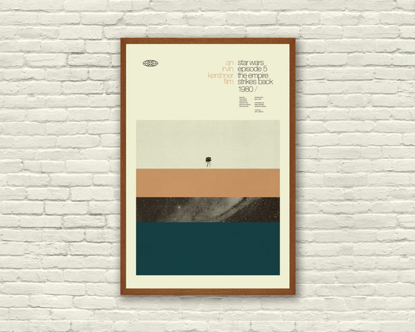 STAR WARS Inspired, The Empire Strikes Back Art Print Movie Poster - Minimalist, Graphic, Mid Century Modern, Vintage, Retro Home 97520025