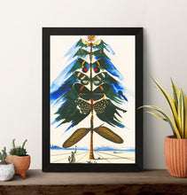 Salvador Dali's 1959 Christmas Tree of Butterflies Christmas Card for Hallmark High Quality Print Photo Wall Art Canvas Cloth Multi size 1640106509