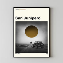 San Junipero Poster, San Junipero Movie, San Junipero Film, Retro Movie Poster, Vintage, Modern Vintage, Movie Poster, Minimal Movie Art