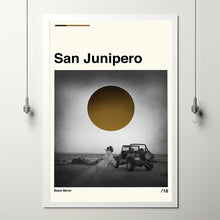 San Junipero Poster, San Junipero Movie, San Junipero Film, Retro Movie Poster, Vintage, Modern Vintage, Movie Poster, Minimal Movie Art