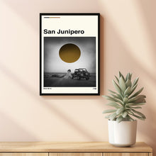 San Junipero Poster, San Junipero Movie, San Junipero Film, Retro Movie Poster, Vintage, Modern Vintage, Movie Poster, Minimal Movie Art