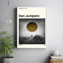 San Junipero Poster, San Junipero Movie, San Junipero Film, Retro Movie Poster, Vintage, Modern Vintage, Movie Poster, Minimal Movie Art