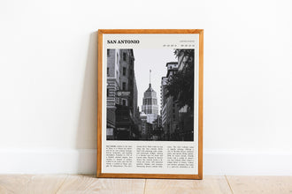 San Antonio Texas Wall Art  Poster San Antonio Texas Black White Poster  Poster Art Gift 1694896835