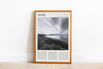 San Jose California Wall Art  Poster San Jose California Black White Poster  Poster Art Gift 1680711422