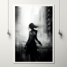 Elegant Woman in Motion Blur - High-Quality Poster, Perfect Gift for Women