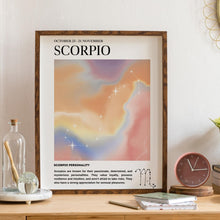 Scorpio Zodiac Poster  Astrology Wall Art  Aura Print   Scorpio Zodiac Wall Art  High Quality JPEG 1564405291