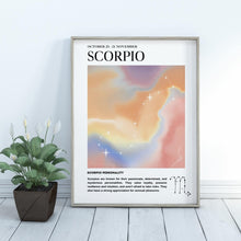 Scorpio Zodiac Poster  Astrology Wall Art  Aura Print   Scorpio Zodiac Wall Art  High Quality JPEG 1564405291