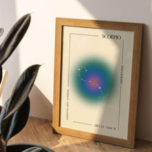 Scorpio Zodiac Poster  Aura Art Print  Astrology Wall Art   Scorpio Zodiac Wall Art  Spiritual Wall Art 1589350023