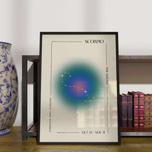 Scorpio Zodiac Poster  Aura Art Print  Astrology Wall Art   Scorpio Zodiac Wall Art  Spiritual Wall Art 1589350023