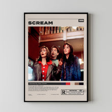 Scream Poster , Wes Craven , Minimalist Movie Poster, Vintage Retro Art