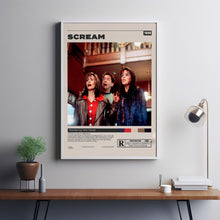 Scream Poster , Wes Craven , Minimalist Movie Poster, Vintage Retro Art