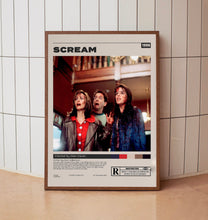 Scream Poster , Wes Craven , Minimalist Movie Poster, Vintage Retro Art