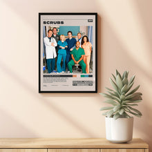 Scrubs Poster, Bill Lawrence, Minimalist Tv Series, Vintage Retro Art Print