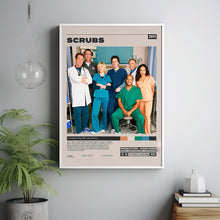 Scrubs Poster, Bill Lawrence, Minimalist Tv Series, Vintage Retro Art Print