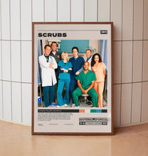 Scrubs Poster, Bill Lawrence, Minimalist Tv Series, Vintage Retro Art Print