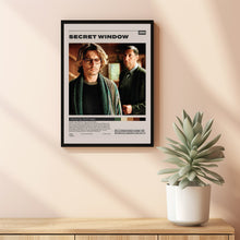 Secret Window, David Koepp, Minimalist Movie Poster,Room Decor