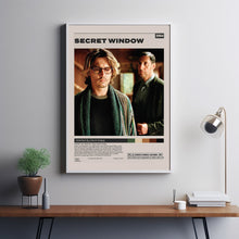 Secret Window, David Koepp, Minimalist Movie Poster,Room Decor