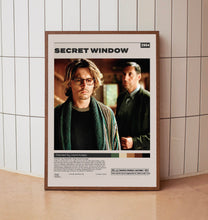 Secret Window, David Koepp, Minimalist Movie Poster,Room Decor