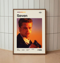 Seven 1995 Wall Art Print - Brad Pitt Morgan Freeman Film Poster - American Cinema - Midcentury Art 1400834966