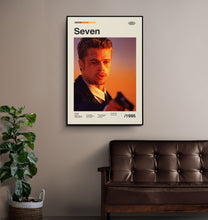 Seven 1995 Wall Art Print - Brad Pitt Morgan Freeman Film Poster - American Cinema - Midcentury Art 1400834966