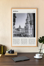 Sevilla Spain Wall Art  Poster Sevilla City Spain Black White Poster  Poster Art Gift 1696725175