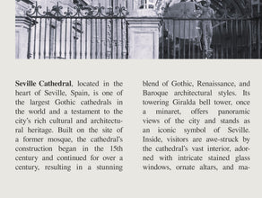 Seville Cathedral Wall Art Spain  Poster Seville Cathedral Black White Poster  Poster Art Gift 1696719329