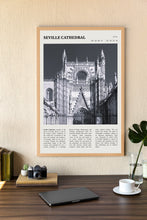 Seville Cathedral Wall Art Spain  Poster Seville Cathedral Black White Poster  Poster Art Gift 1696719329